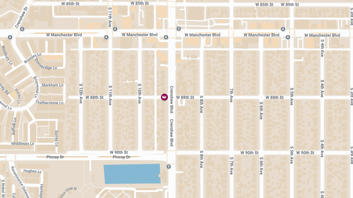 Injury Collision Reported at S Crenshaw Blvd & W 88th St