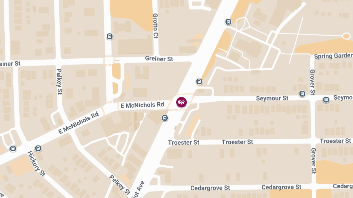 Injury Collision Reported at Seymour St & E McNichols Rd