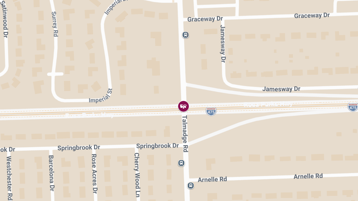 Injury Collision Reported at Talmadge Rd & One Wood
