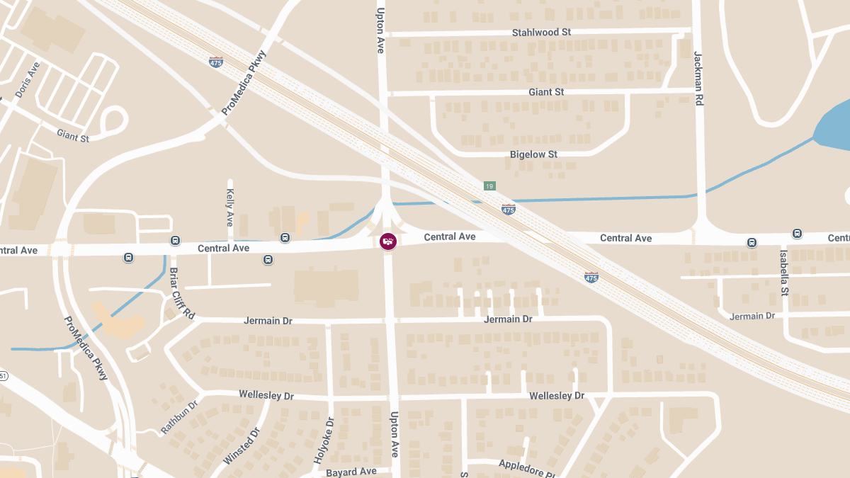 Injury Collision Reported at W Central Ave and Upton Ave