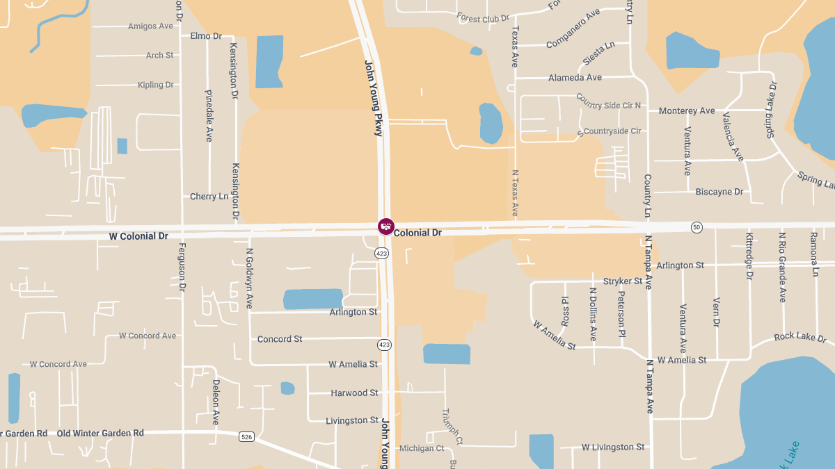 Injury Collision Reported at W Colonial Dr & N John Young Pkwy