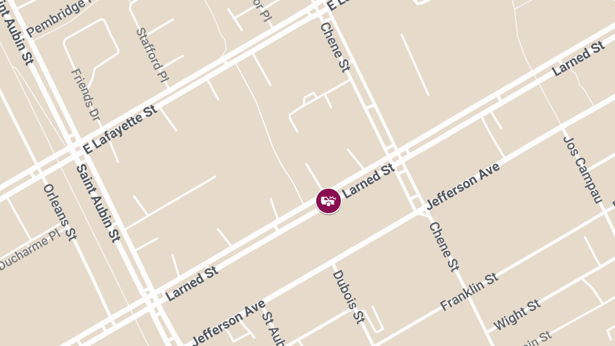 Injury Collision Reported on E Larned St near St. Aubin and Chene