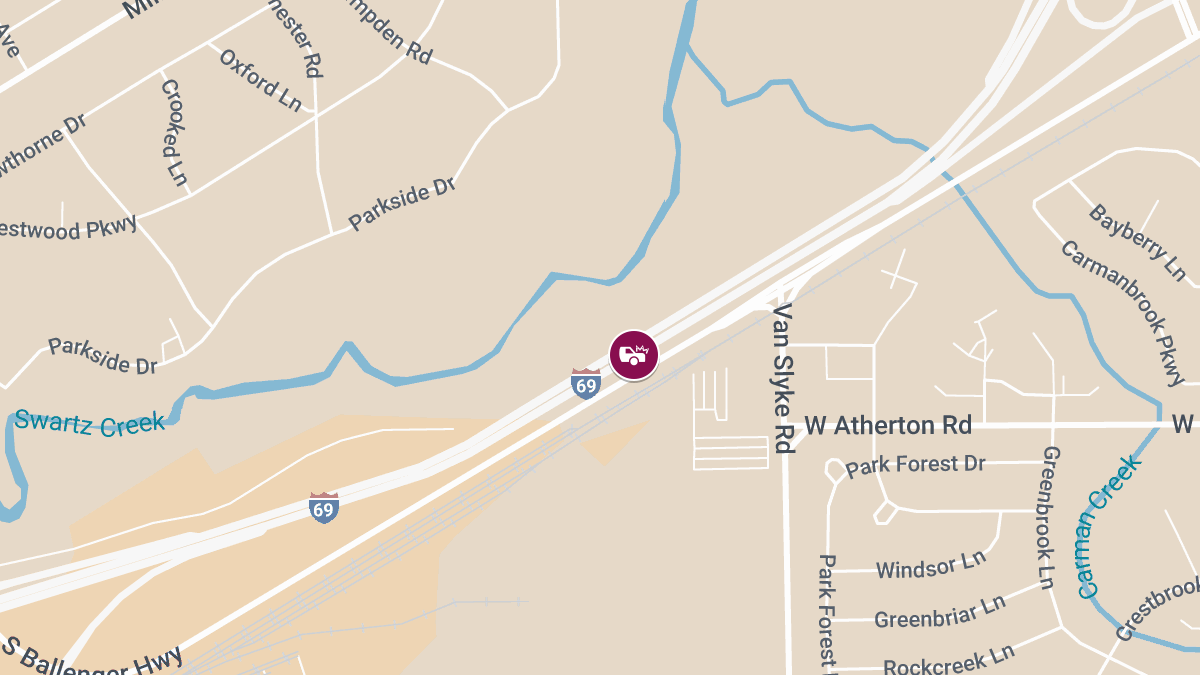 Injury Collision Reported on EB I-69 Near Hammerberg Rd