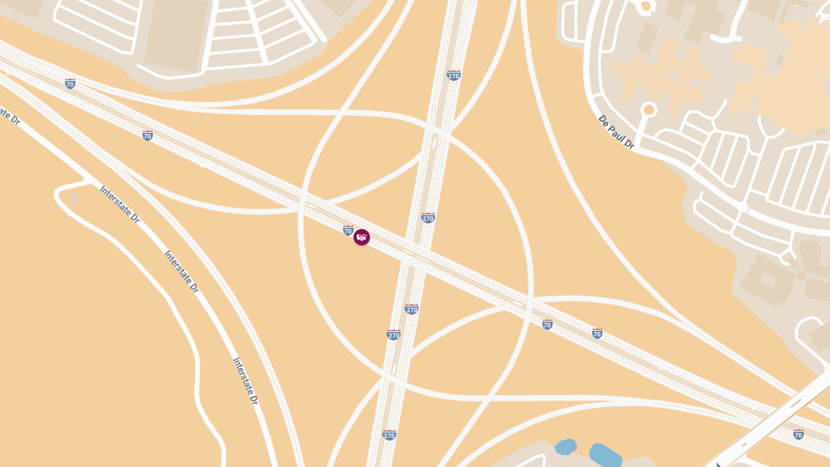 Injury Collision Reported on I-70 Near I-270