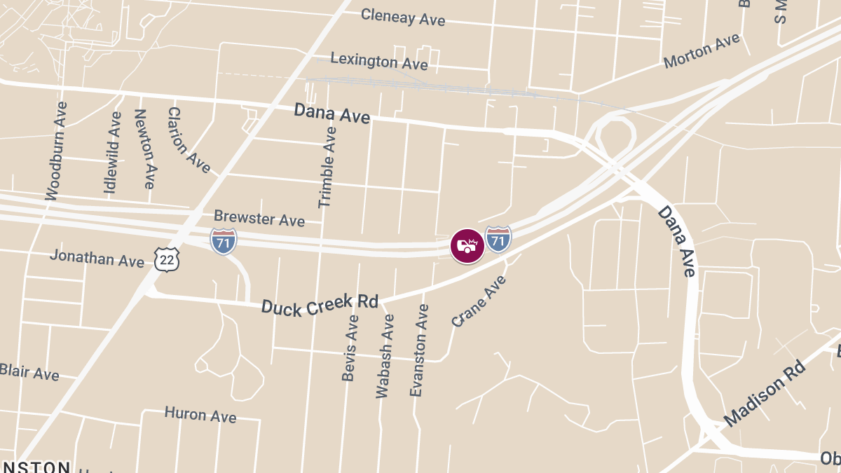 Injury Collision Reported on I‑71 Near Dana Ave