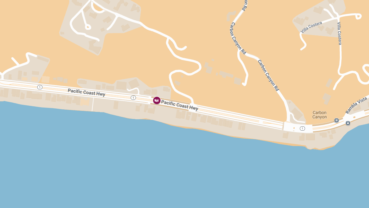 Injury Collision Reported on Pacific Coast Hwy near Carbon Beach