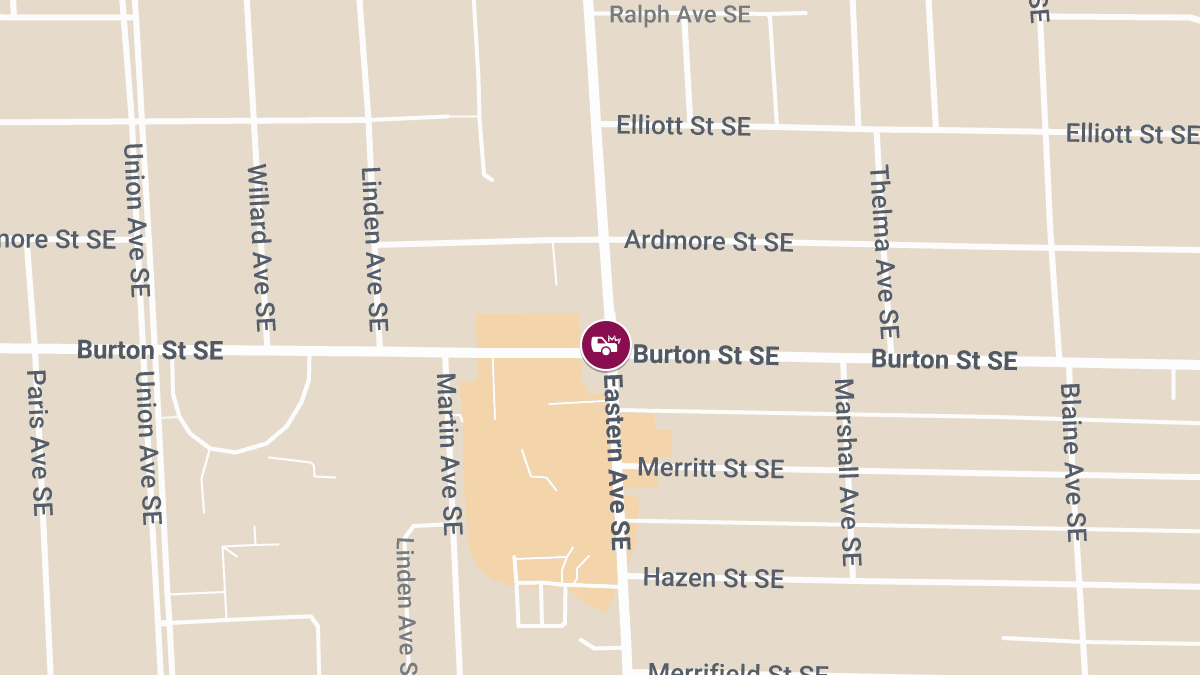 Injury Collision at Burton St SE & Eastern Ave SE