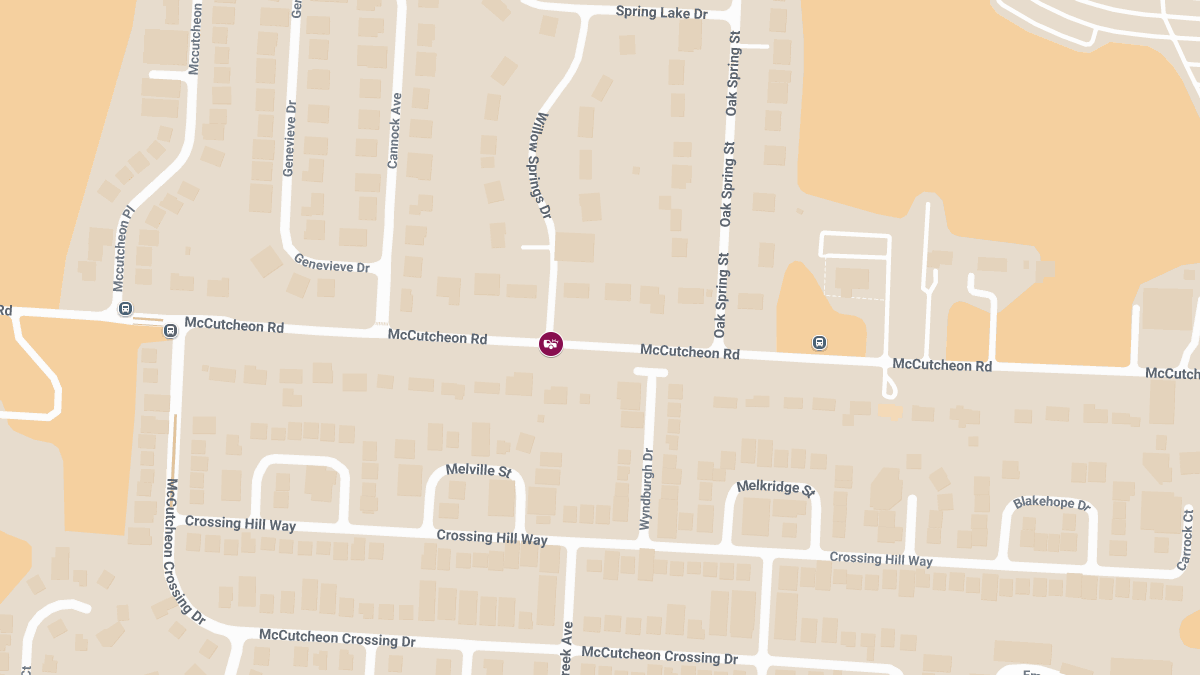 Injury Collision at McCutcheon Rd & Willow Springs Dr