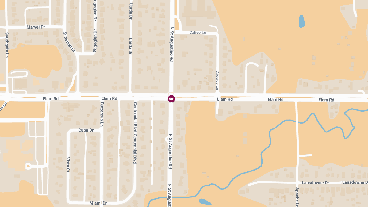 Injury Collision at N Saint Augustine Dr & Elam Rd