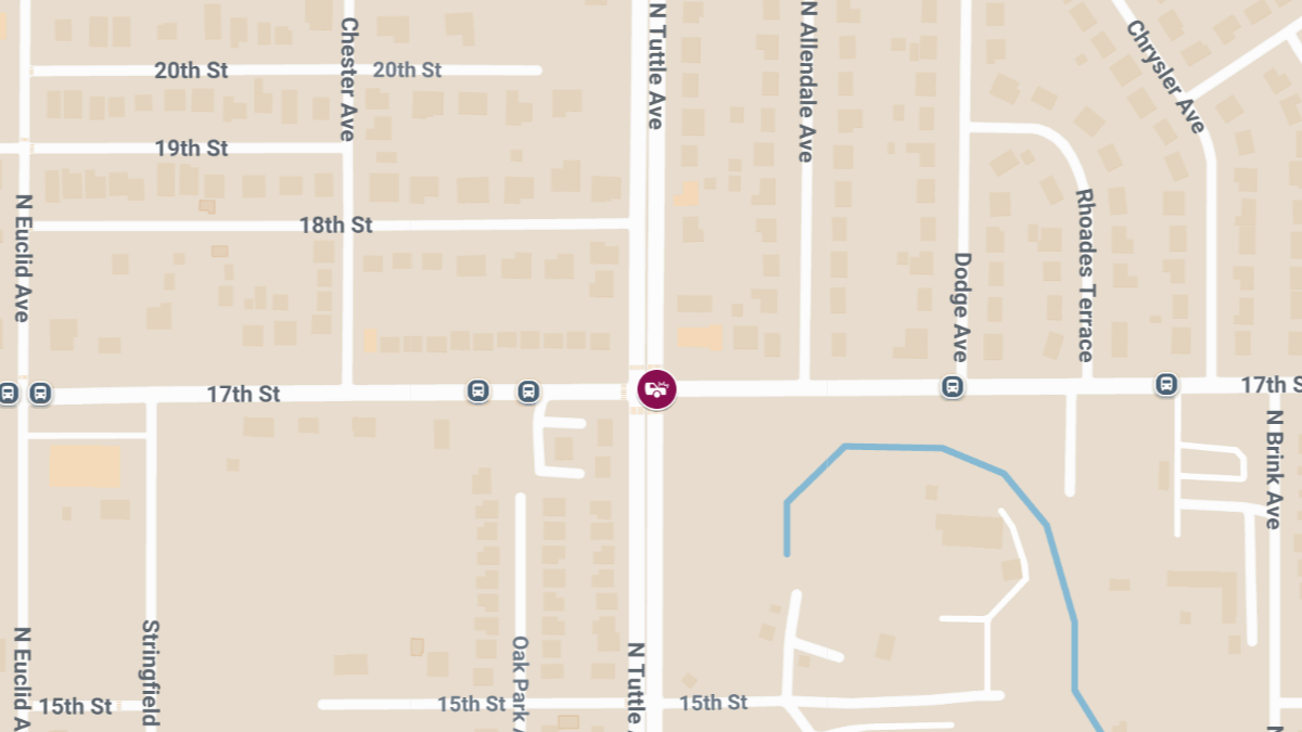 Injury Collision at N Tuttle Ave & 17th St