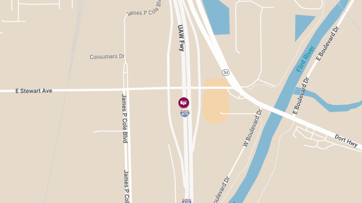 Injury Collision on SB I-475 Near E Stewart Ave