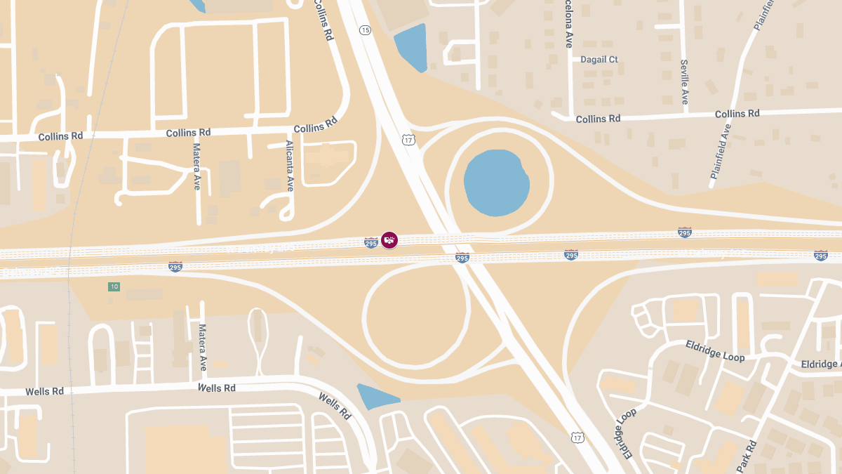 Injury Crash Blocks Exit Lane on I-295 NB Near Roosevelt Blvd