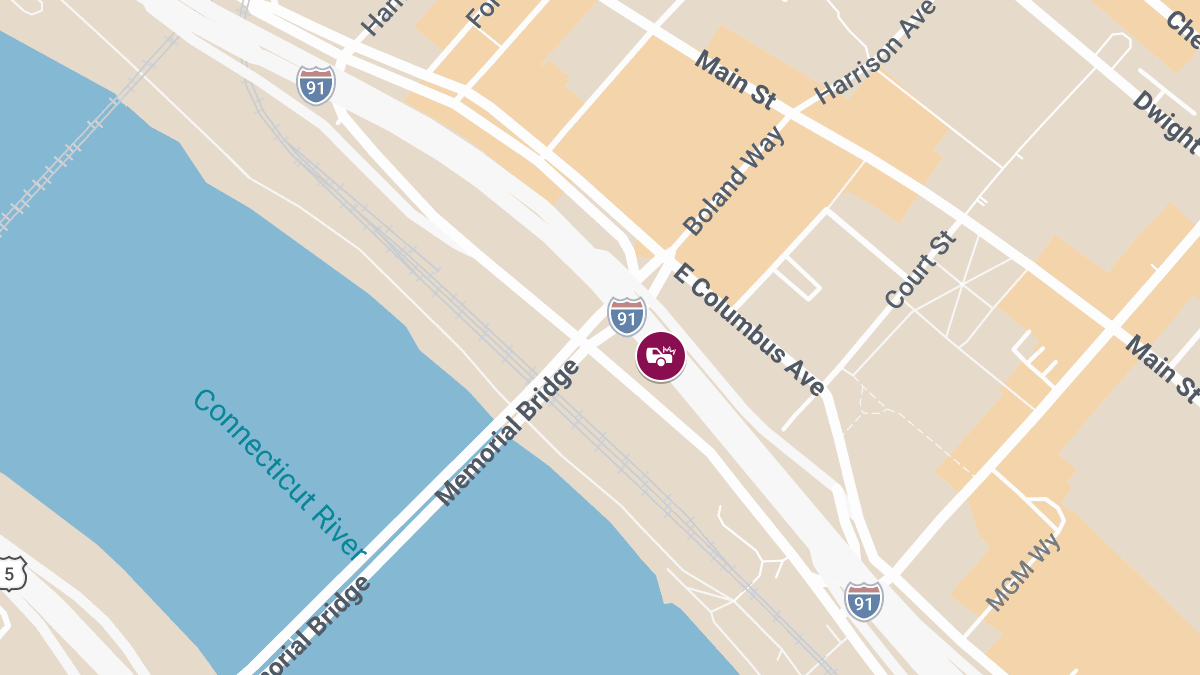 Injury Crash Blocks I-91 Westbound Near Rotary