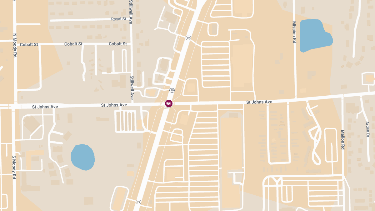 Injury Crash Causes Roadblock on N SR-19 at St Johns Ave