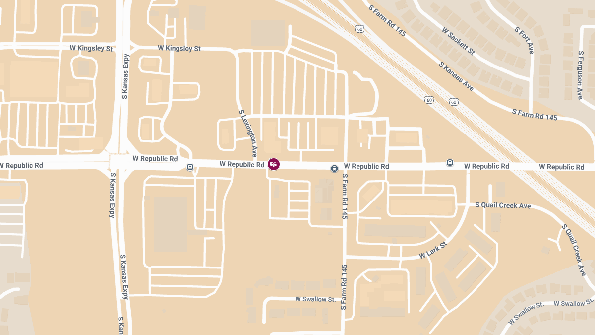 Injury Crash Closes Lanes at W Republic Rd & S Lexington Ave