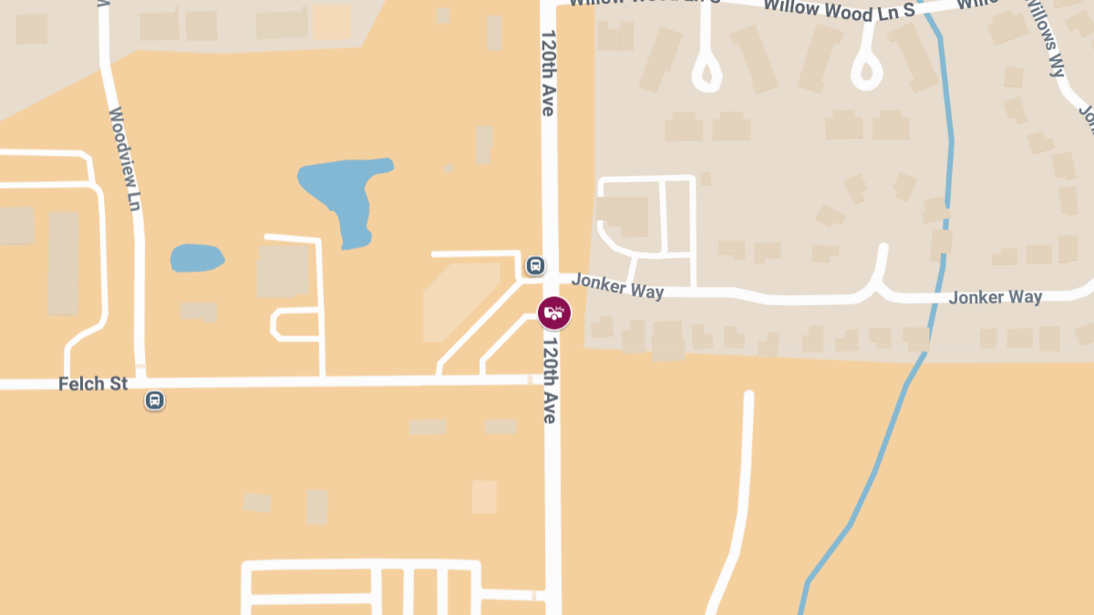 Injury Crash Involving Two Vehicles at 120th Ave and Felch St