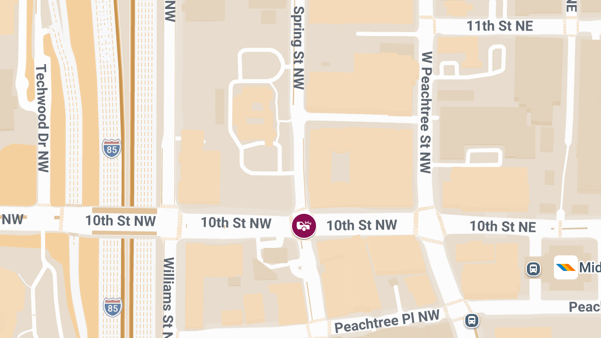 Injury Crash Involving Two Vehicles at Spring St NW & 10th St NW