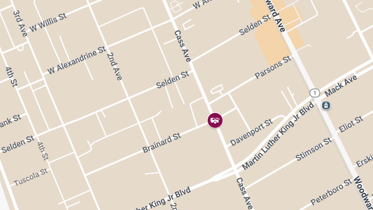 Injury Crash Near Brainard St and Cass Ave