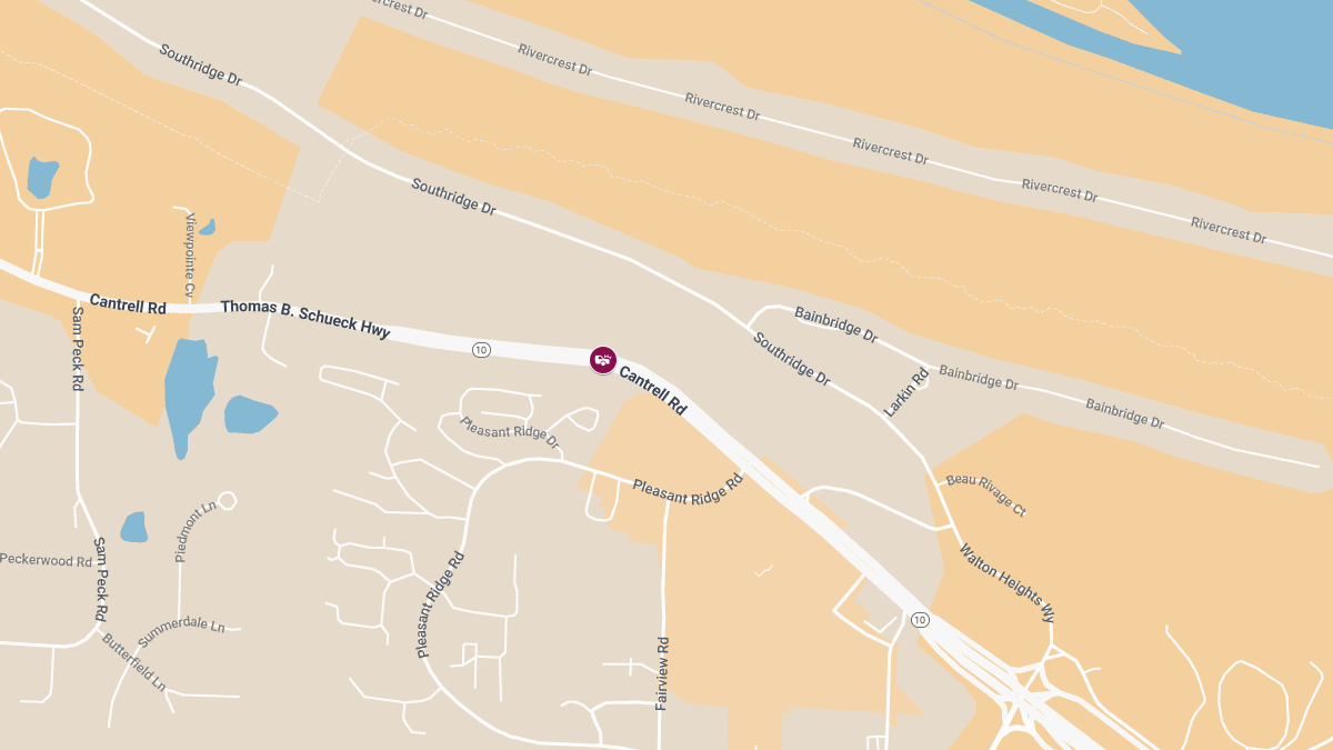 Injury Crash Reported Near Cantrell Rd by Trinity Assembly of God