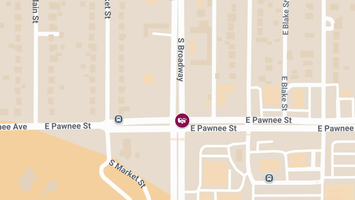 Injury Crash Reported at Broadway & Pawnee
