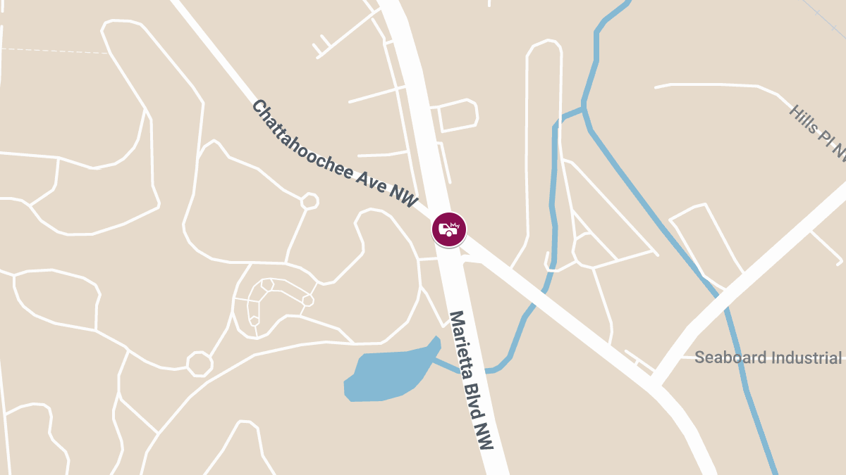 Injury Crash Reported at Chattahoochee Ave NW & Marietta Blvd NW
