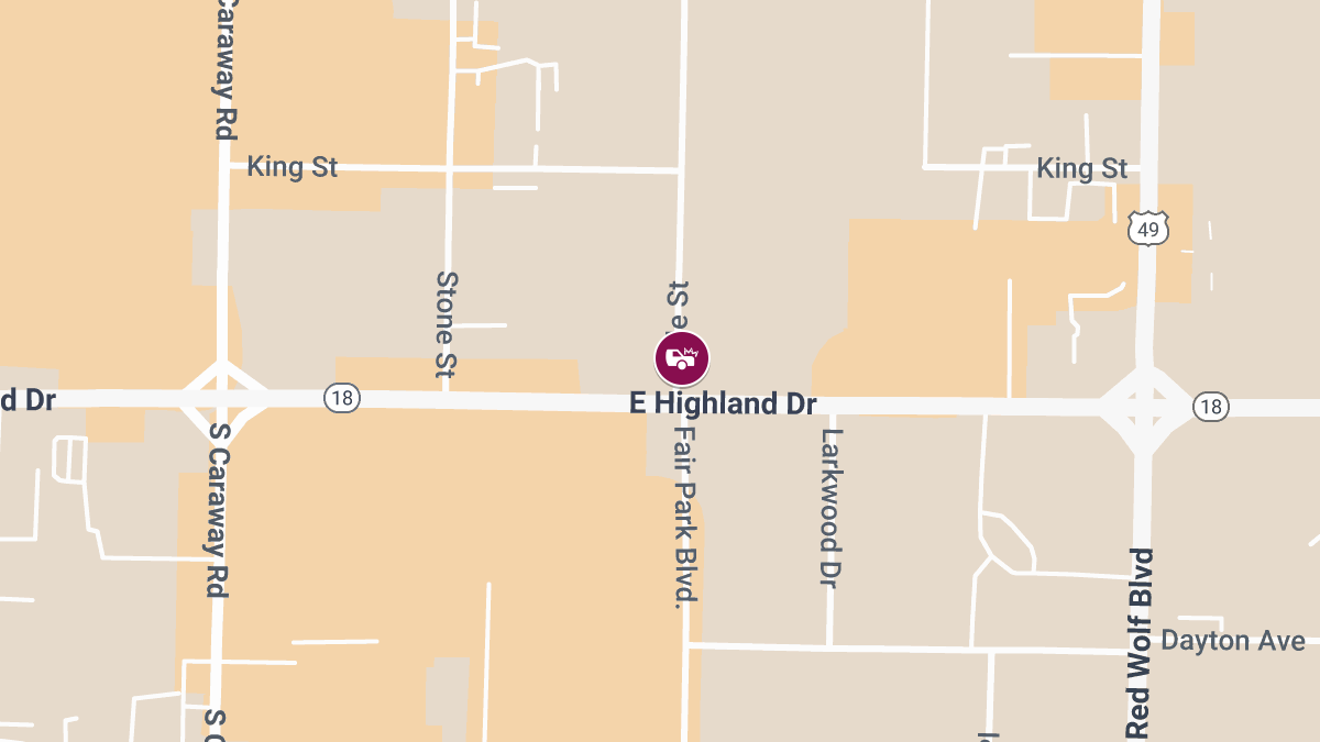 Injury Crash Reported at E Highland Dr & Fair Park Blvd
