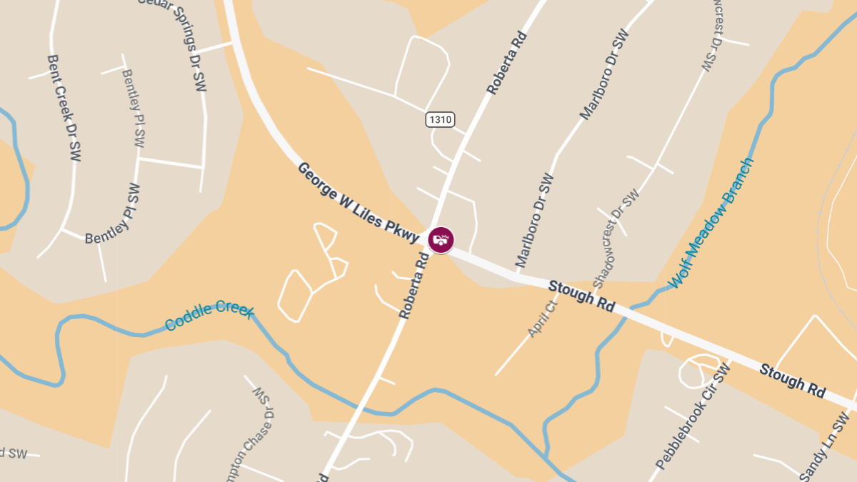 Injury Crash Reported at George W Liles Pkwy & Roberta Rd
