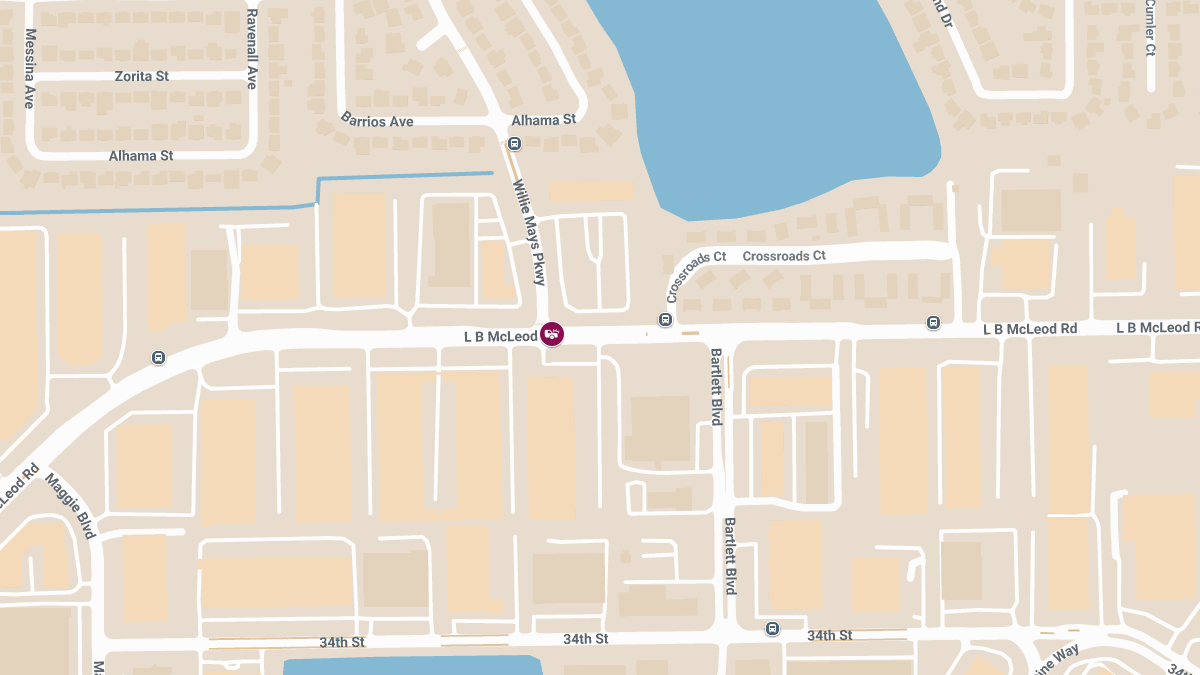 Injury Crash Reported at LB McLeod Rd and Willie Mays Pkwy