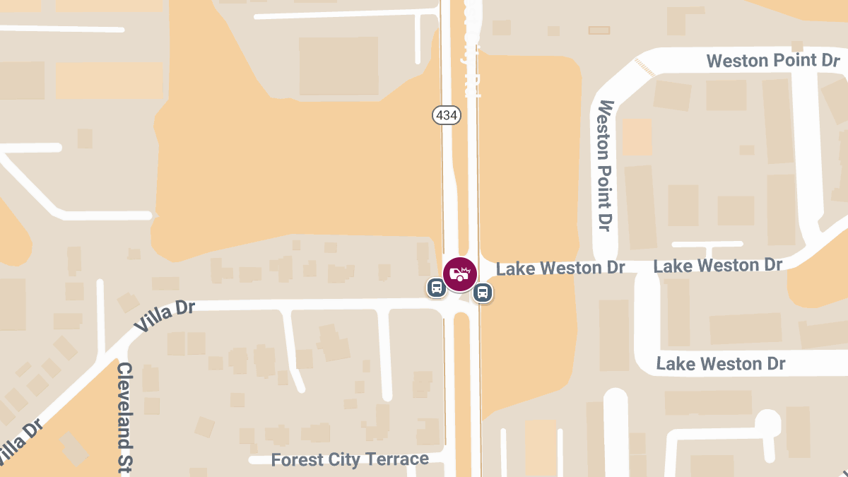 Injury Crash Reported at Lake Weston Dr and Forest City Rd