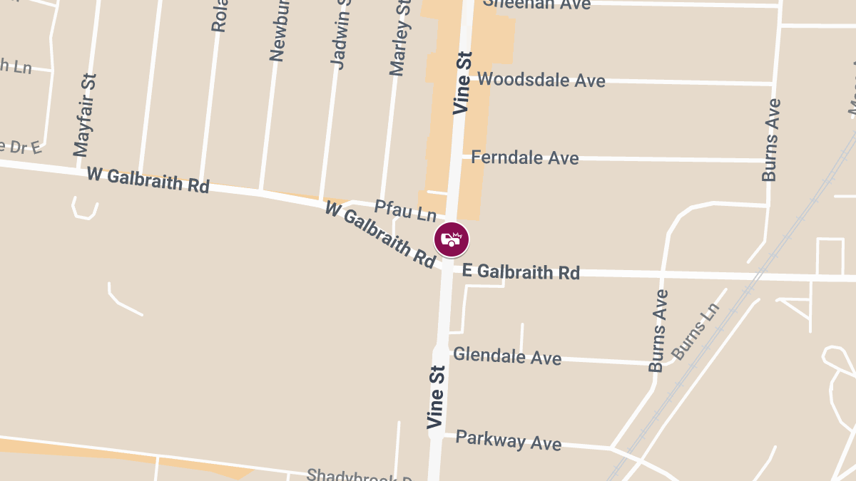 Injury Crash Reported at Vine St & E Galbraith Rd