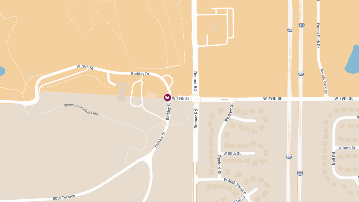 Injury Crash Reported at W 79th St & John Barkley Dr near Shawnee Mission Park