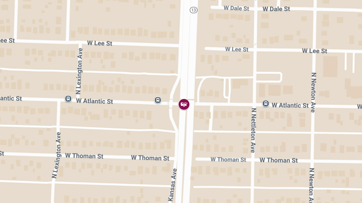Injury Crash Reported at W Atlantic St and N Kansas Expy