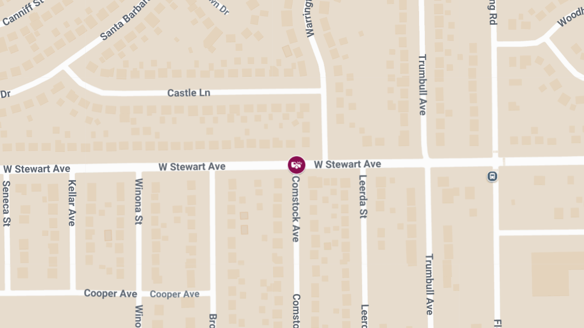 Injury Crash Reported at W Stewart Ave & Comstock Ave