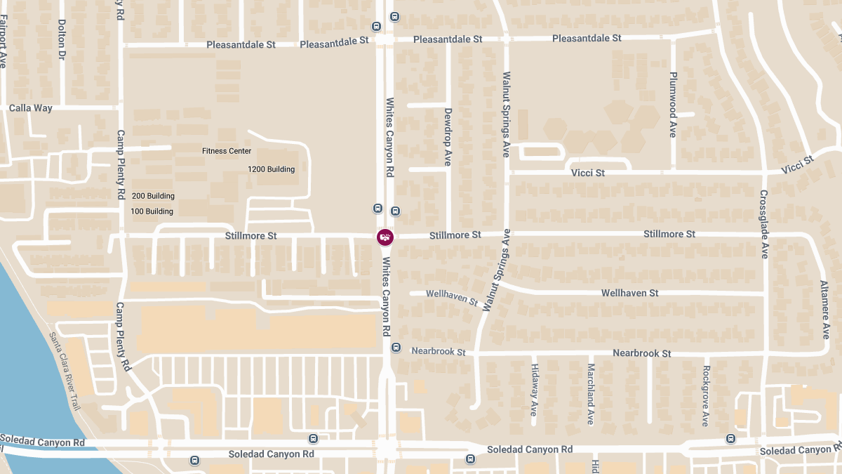 Injury Crash Reported at Whites Canyon Rd & Stillmore St