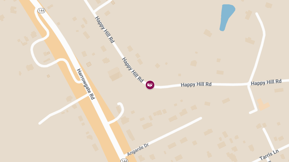 Injury Crash Reported on 13900 Happy Hill Rd