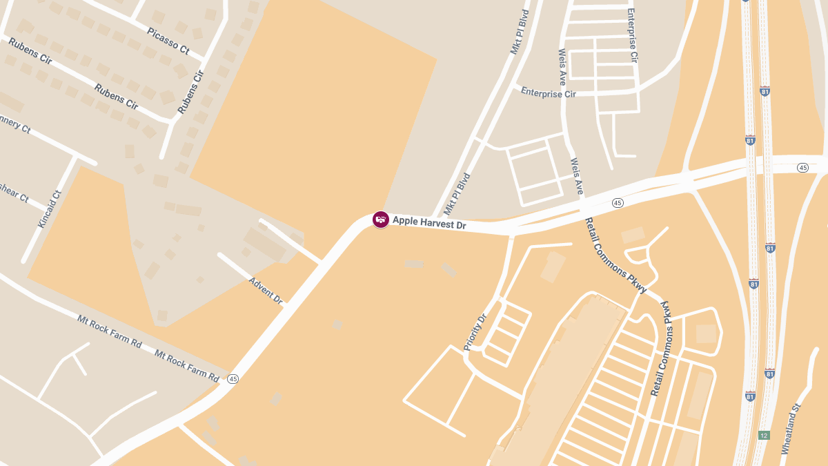 Injury Crash Reported on Apple Harvest Dr