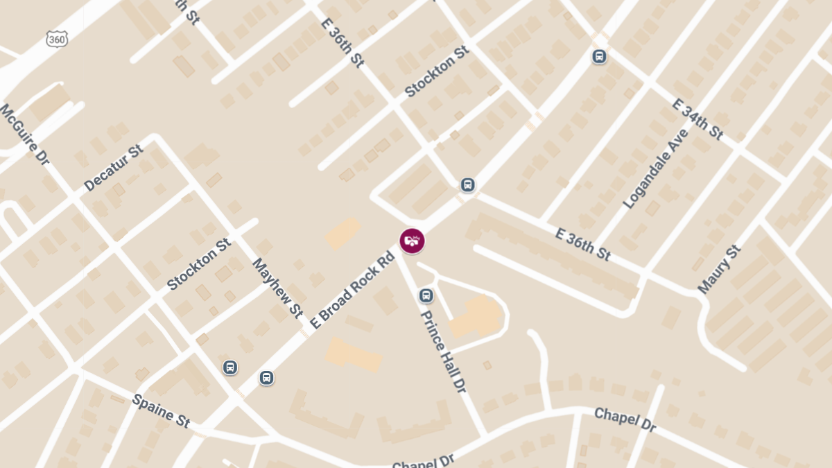 Injury Crash Reported on E Broad Rock Rd