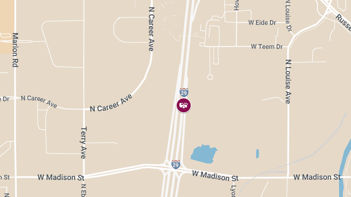 Injury Crash Reported on I-29 Southbound Near Exit 80