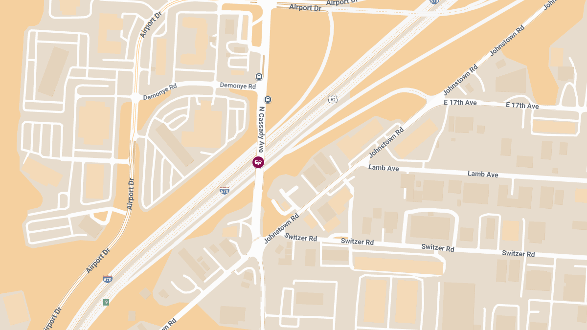 Injury Crash Reported on I-670 W at N Cassady Ave