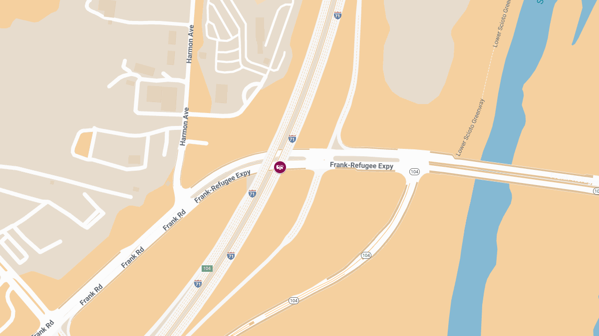 Injury Crash Reported on I-71 North at Frank Rd