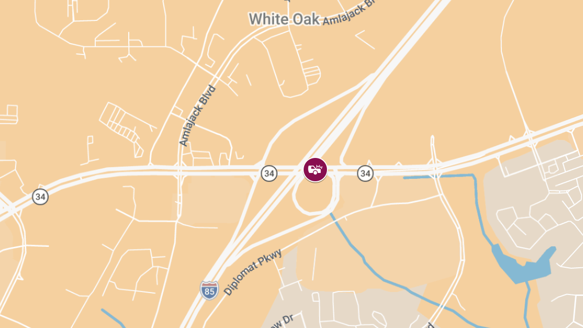 Injury Crash Reported on I-85 NB Off-Ramp at Bullsboro Dr