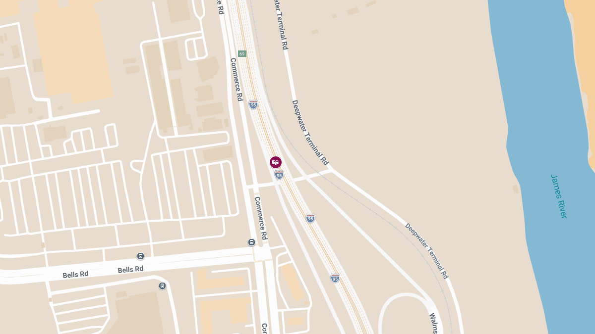 Injury Crash Reported on I-95 SB Between Maury St and Bells Rd