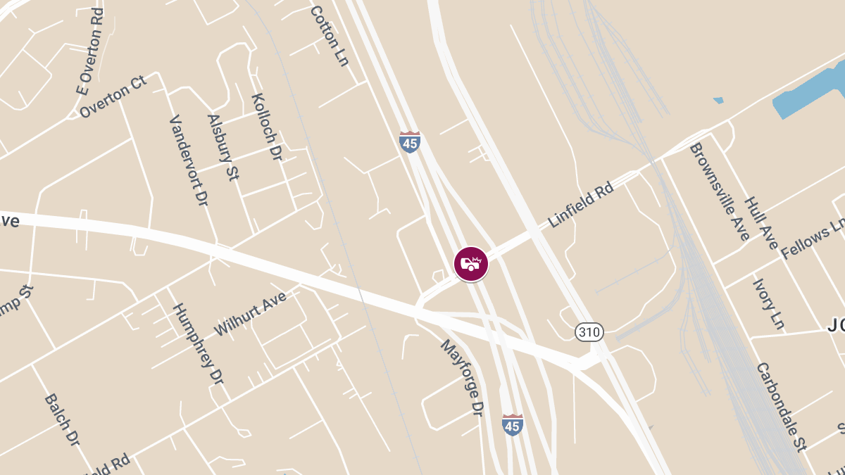 Injury Crash Reported on Julius Schepps Fwy at Linfield Rd