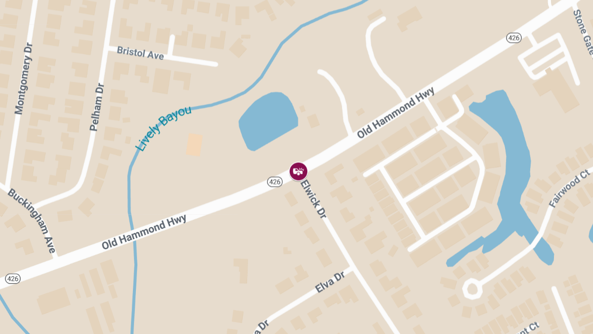 Injury Crash Reported on Old Hammond Hwy at Elwick Dr