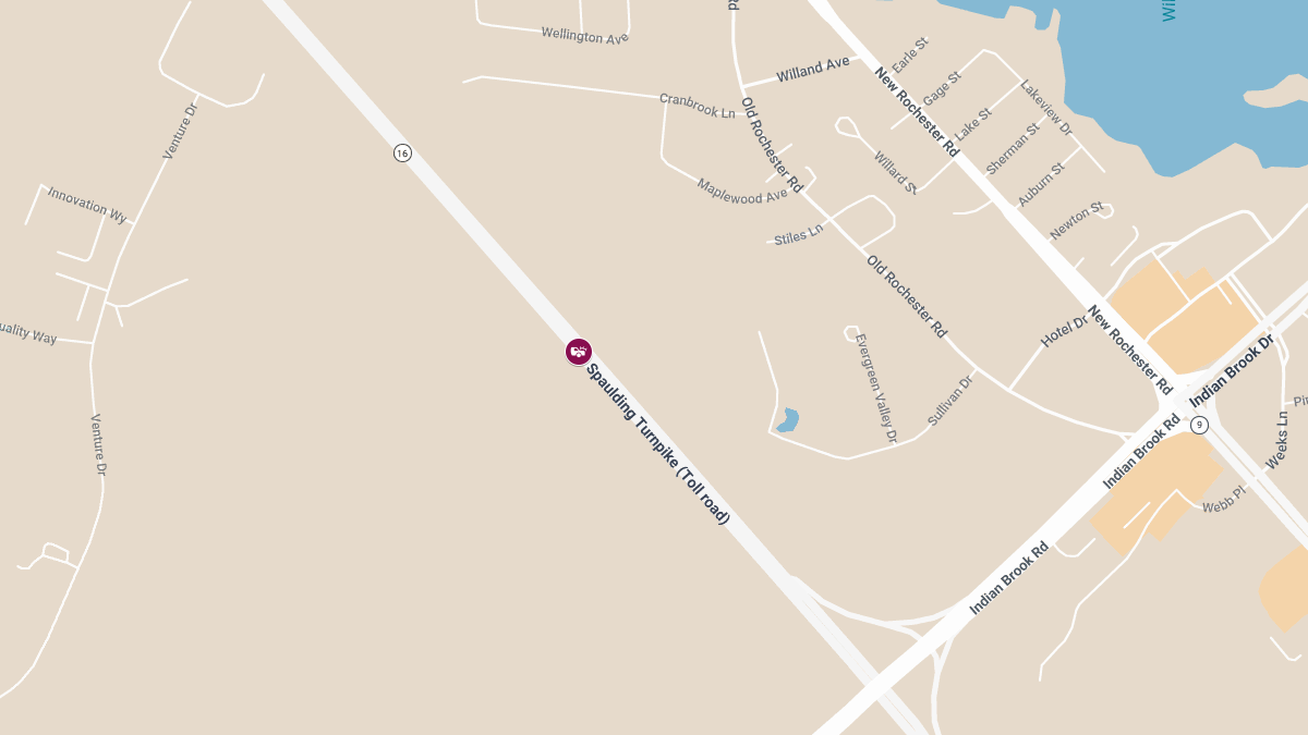 Injury Crash Reported on Spaulding Turnpike SB Just South of Exit 9