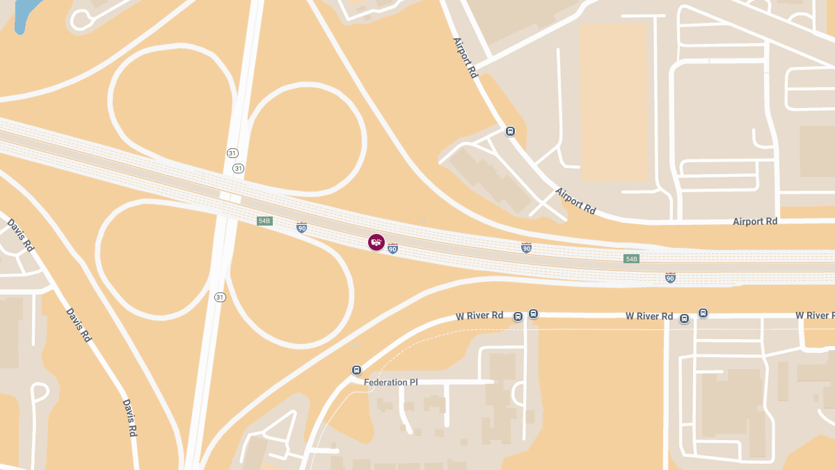 Injury Crash Slows Traffic on I-90 Eastbound Near Elgin