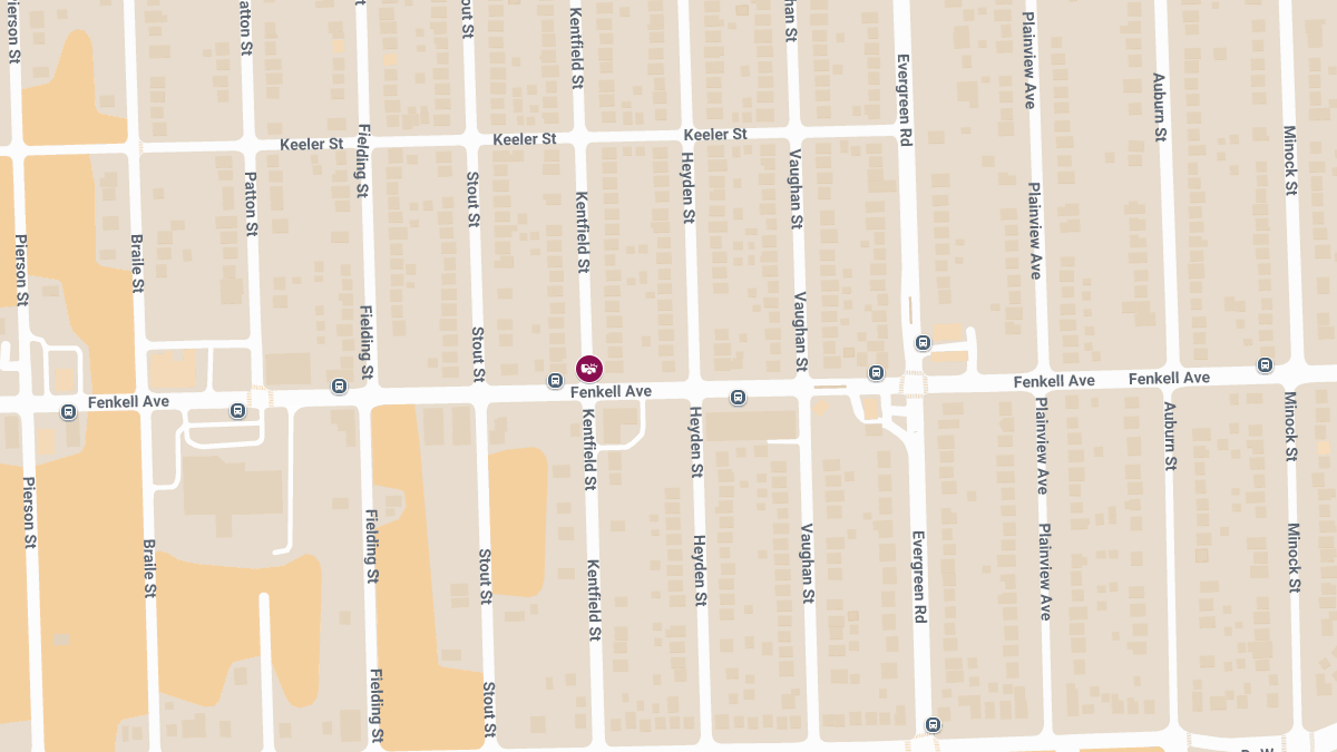 Injury Crash at Fenkell St & Kentfield St