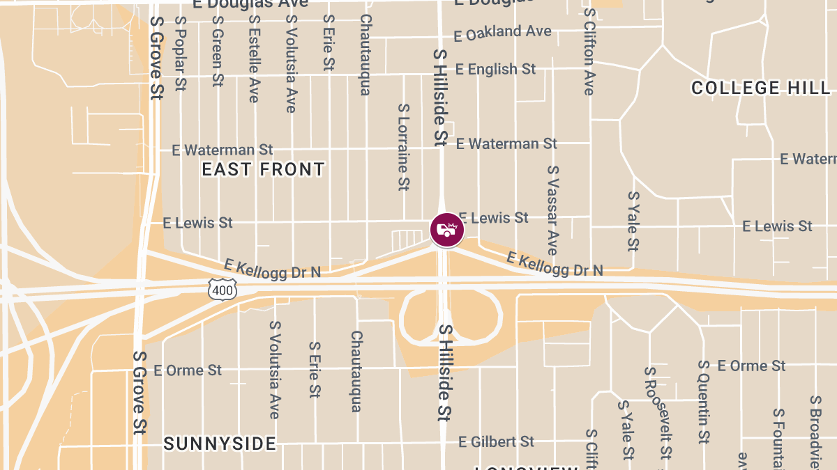 Injury Crash at Kellogg & Hillside