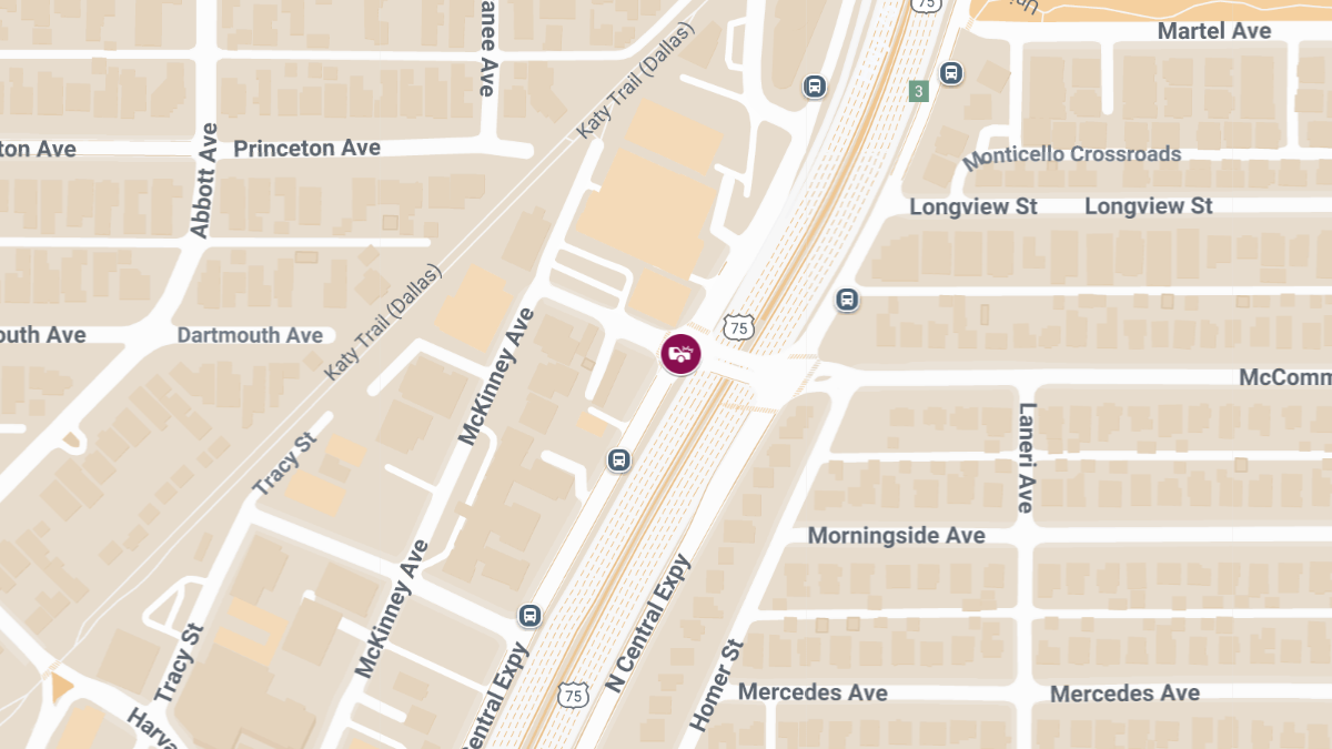 Injury Crash at N Central Expy & McCommas Blvd 