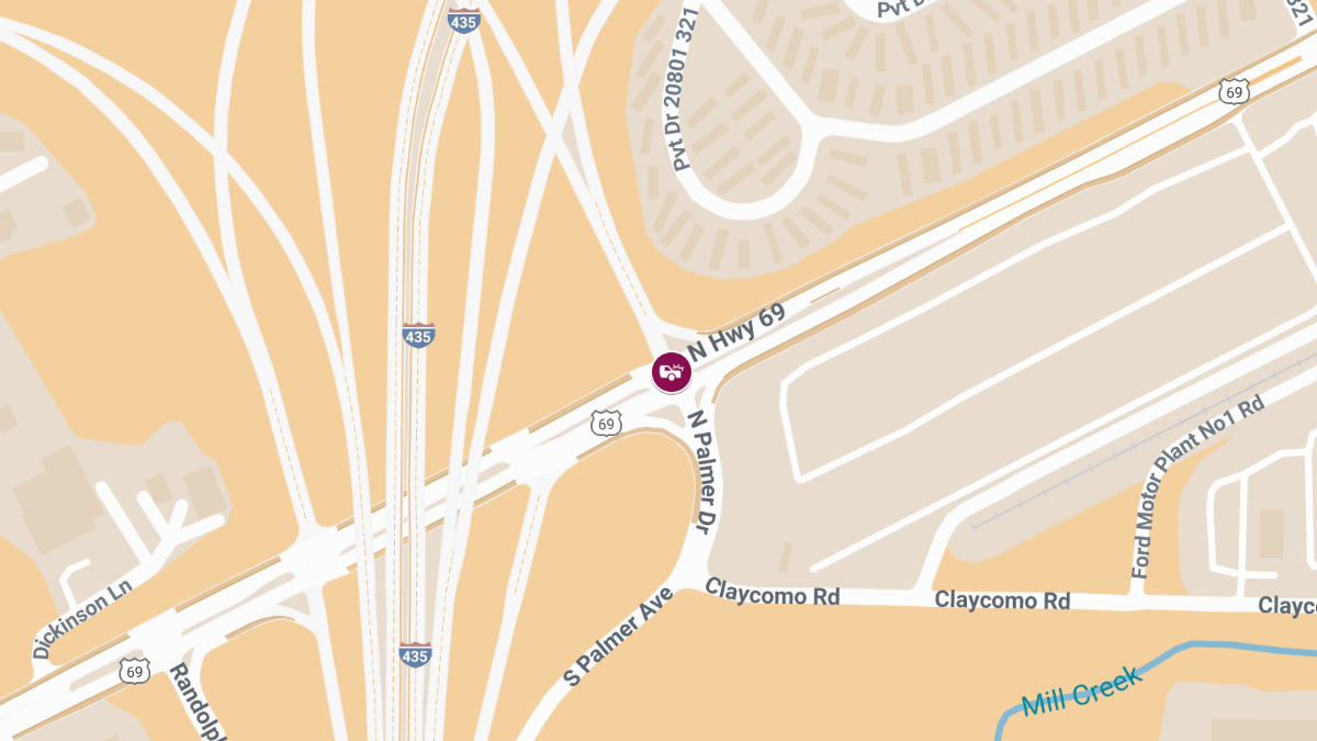 Injury Crash at S Palmer Ave & US-69 N